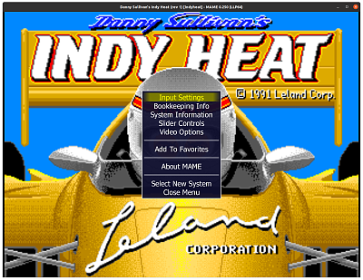 Danny Sullivan's Indy Heat (rev 1) (indyheat), no DIP switches, MAME 0.250